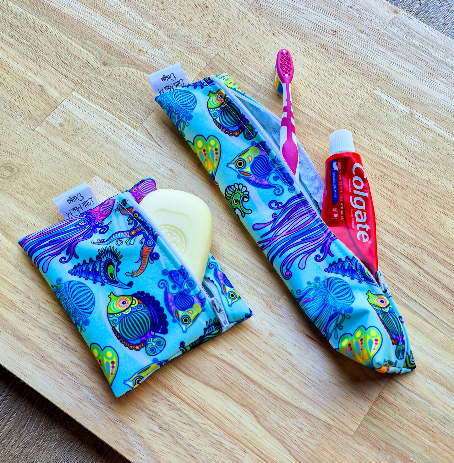 Under the Sea Travel Soap & Toothbrush Pouch NEW