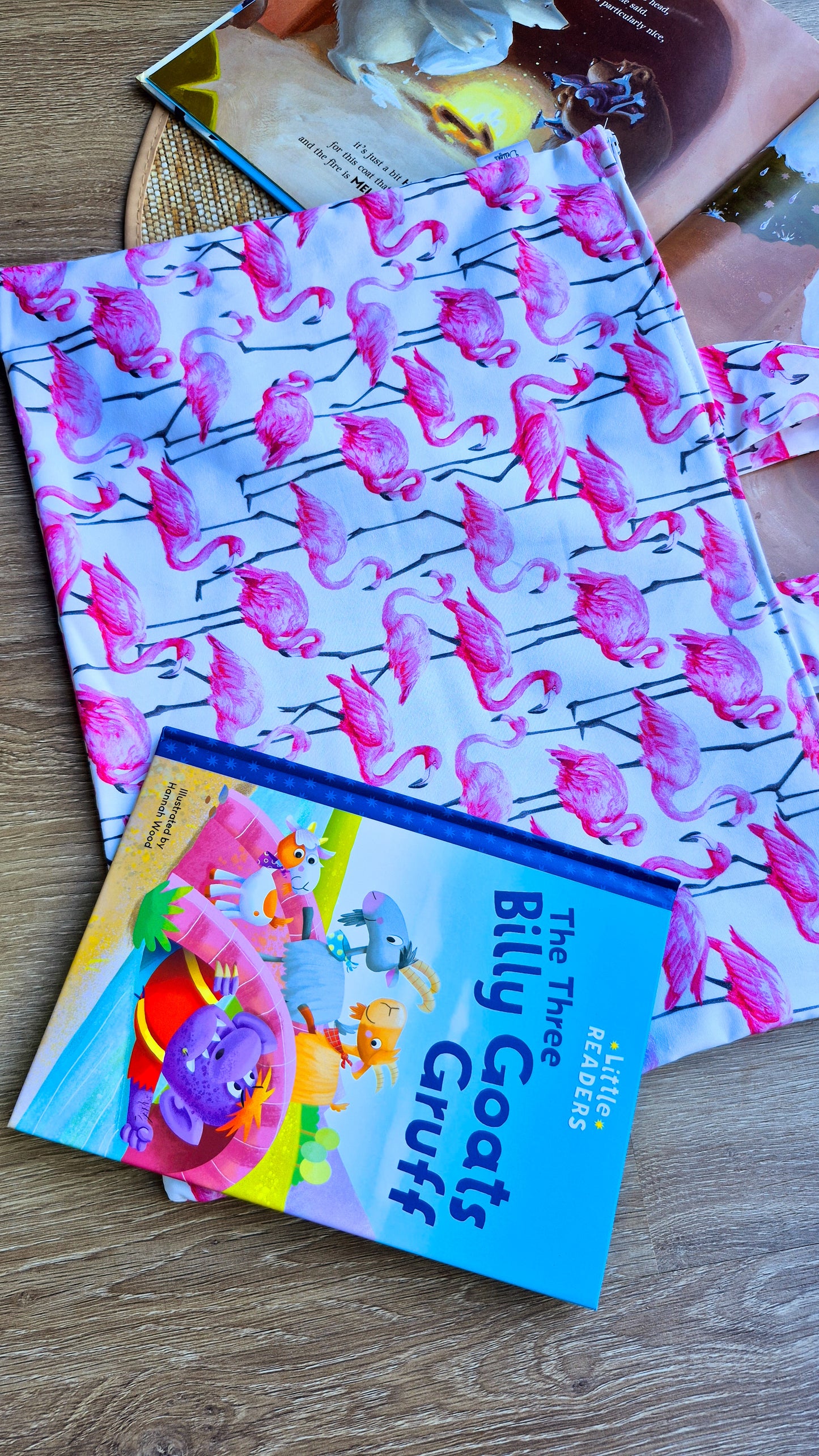 Flamingos Library Bag