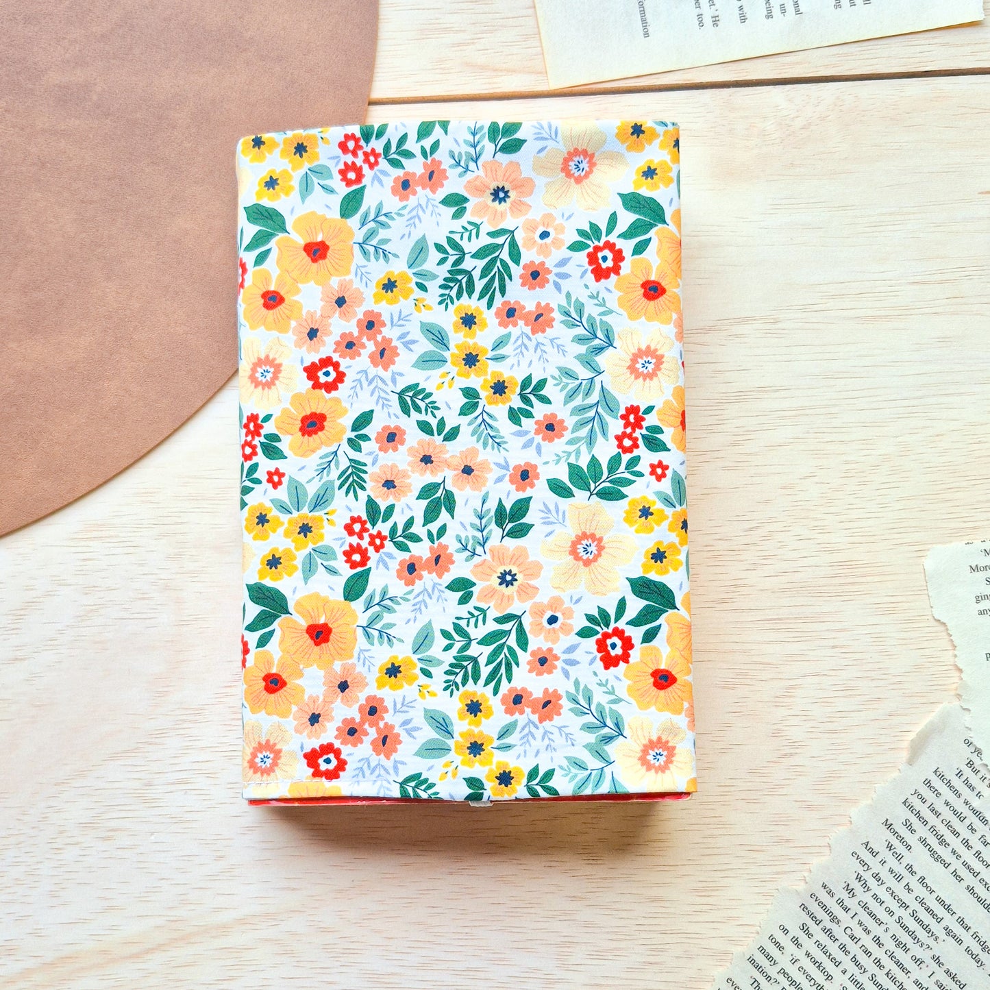 Orange Flowers Book Sleeve & Novel Cover