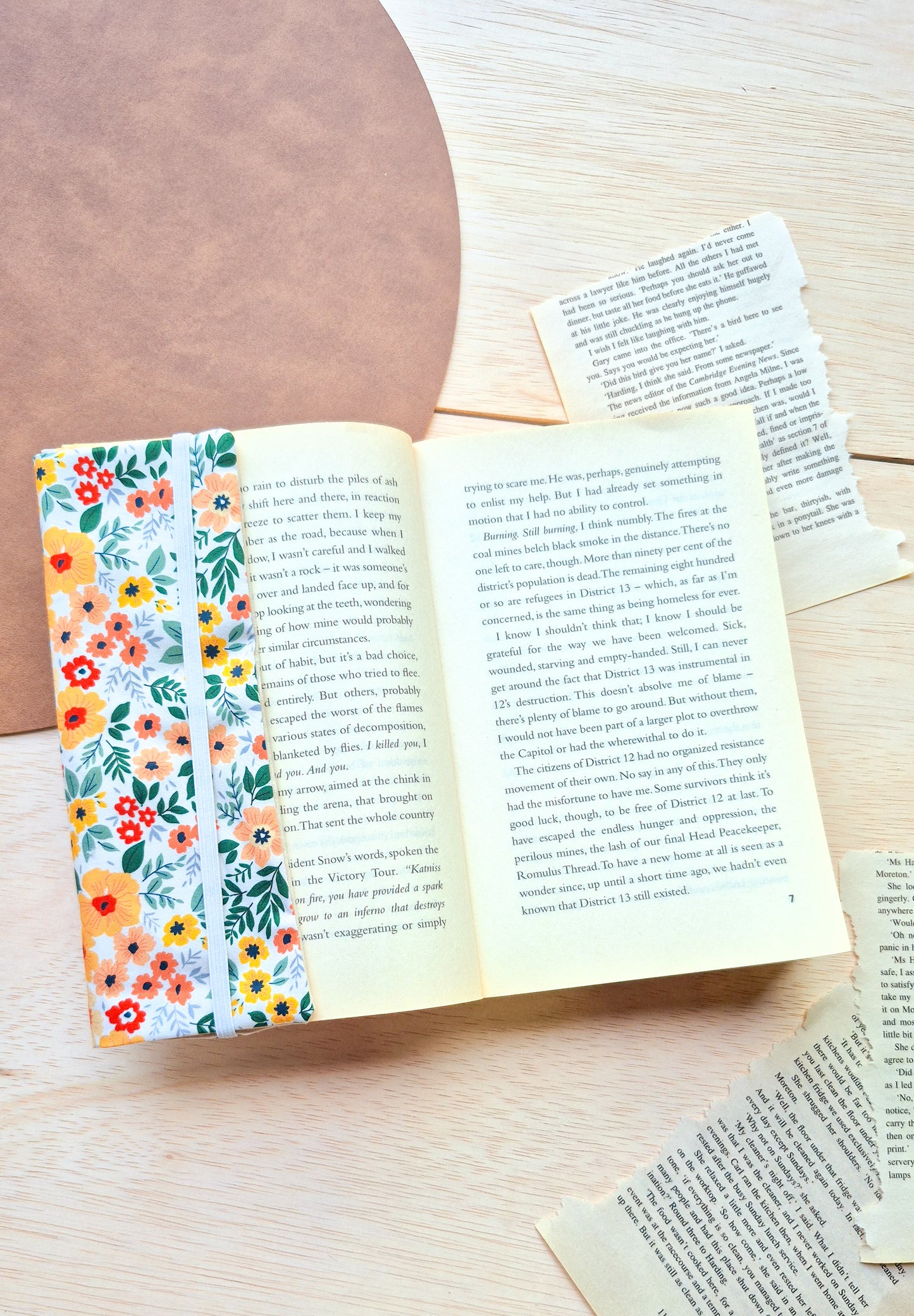 Orange Flowers Book Sleeve & Novel Cover